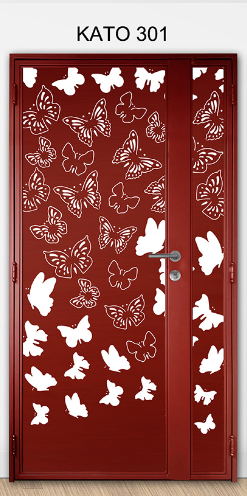 KATO 3D laser Cut mild steel gate 301 - Floral & Nature