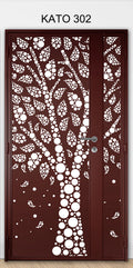 KATO 3D laser Cut mild steel gate 302 - Floral & Nature