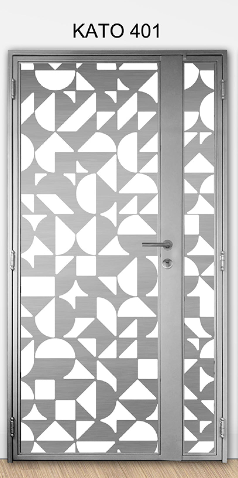 KATO 3D laser Cut mild steel gate 401 - Geometric