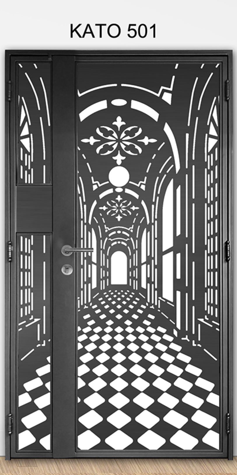 KATO 3D laser Cut mild steel gate 501 - Themed & Lifestyle