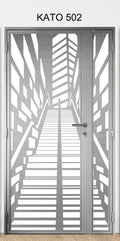 KATO 3D laser Cut mild steel gate 502 - Geometric