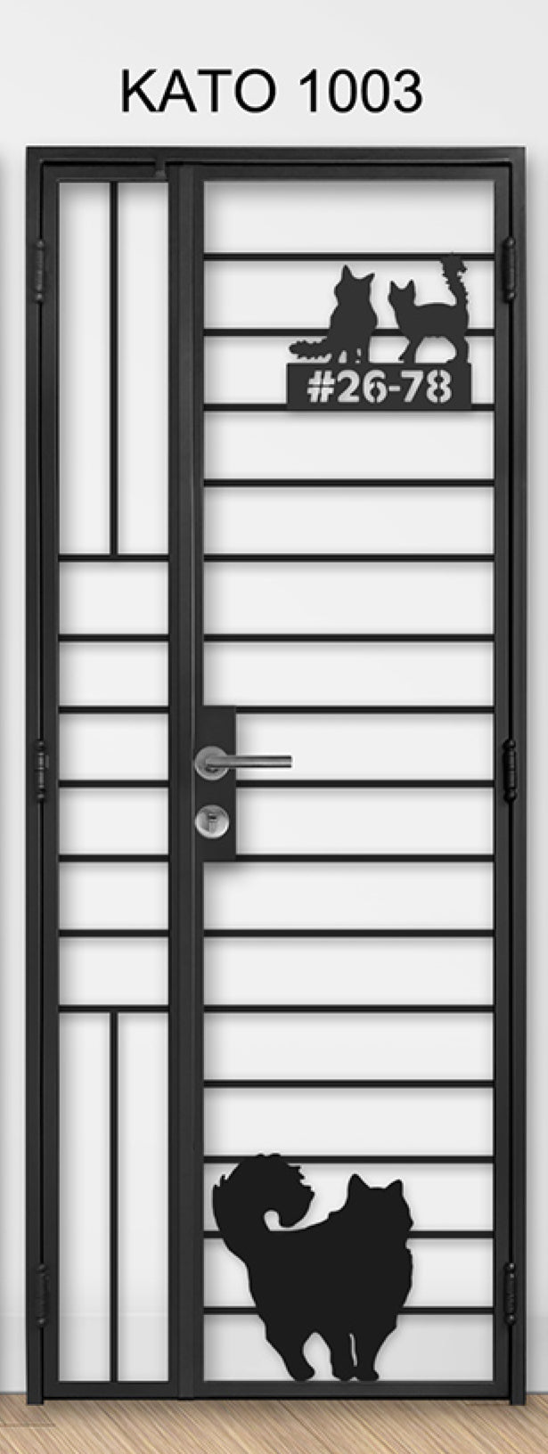 kato simplify laser cut mild steel gate 1003 (Animal)