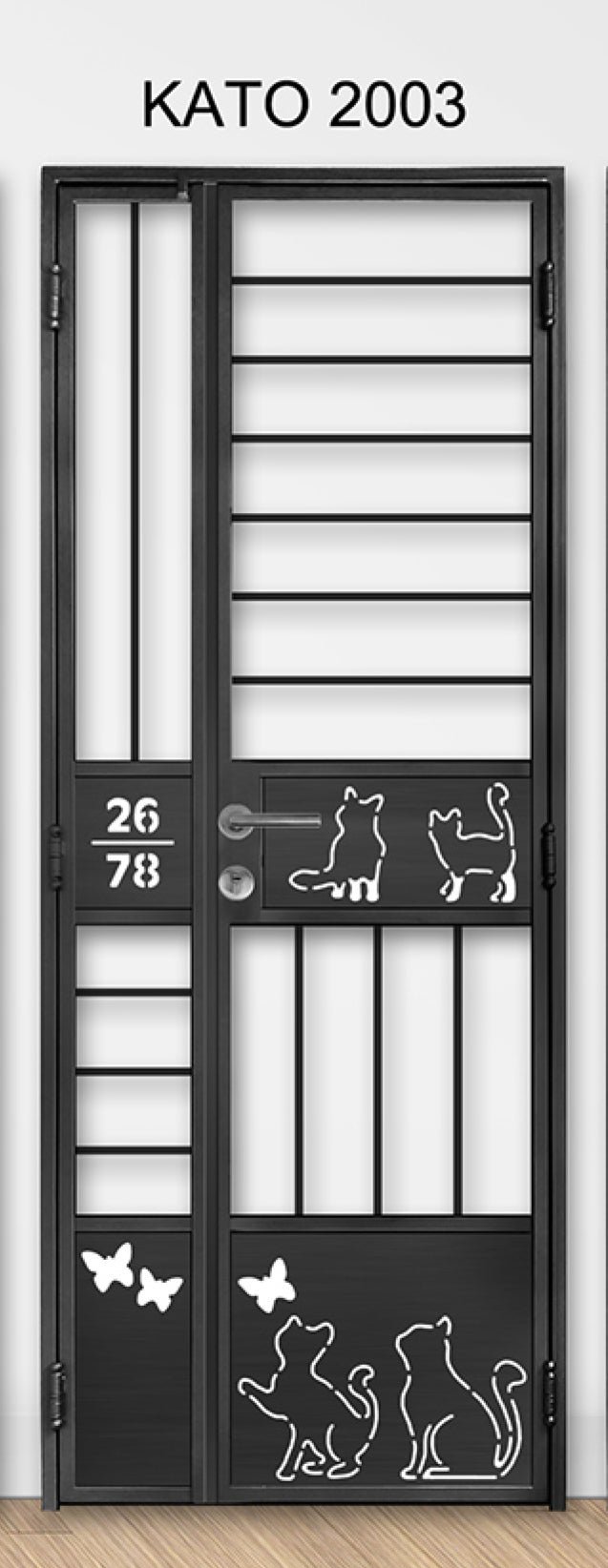 kato simplify laser cut mild steel gate 2003 (Animal)