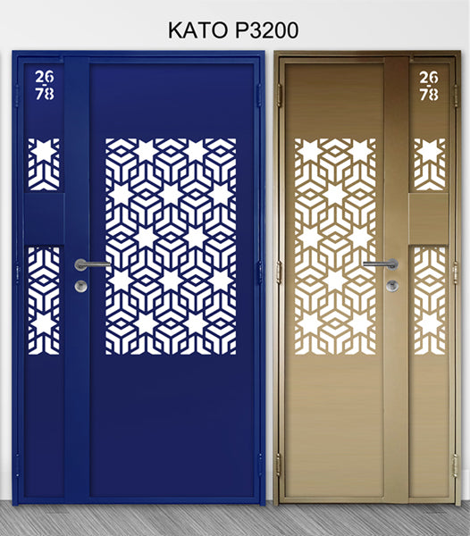 mild steel kato gate series P3200 (Laser cut) - Geometric