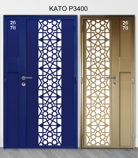 mild steel kato gate series P3400 (Laser cut) - Geometric