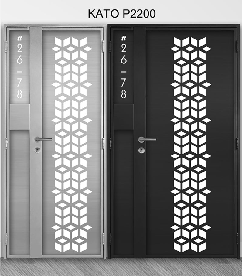 mild steel kato gate series P2200 (Laser cut) - Geometric