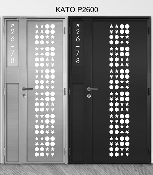 mild steel kato gate series P2600 (Laser cut) - Geometric