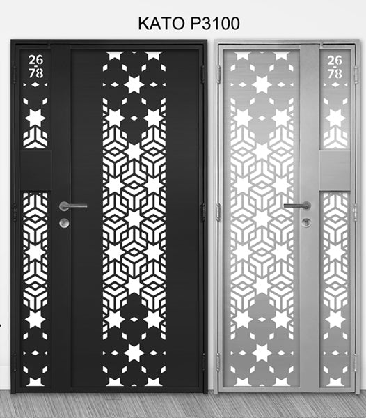 mild steel kato gate series P3100 (Laser cut) - Geometric