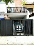 Custom Mild Steel Twisted Bar & Louvre Gate with Twisted Railing | Thomson Completed Project | STEELDIOS