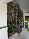 Custom Wrought Iron Side Entrance Gate with Rare Ornamental Parts | Bukit Timah Completed Project | STEELDIOS