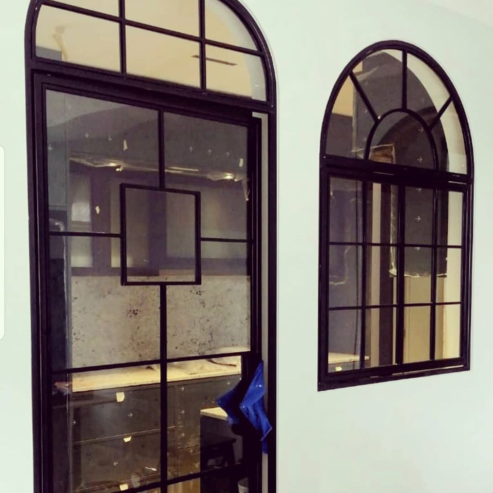 Mild Steel Arc Door - steel glass door 10